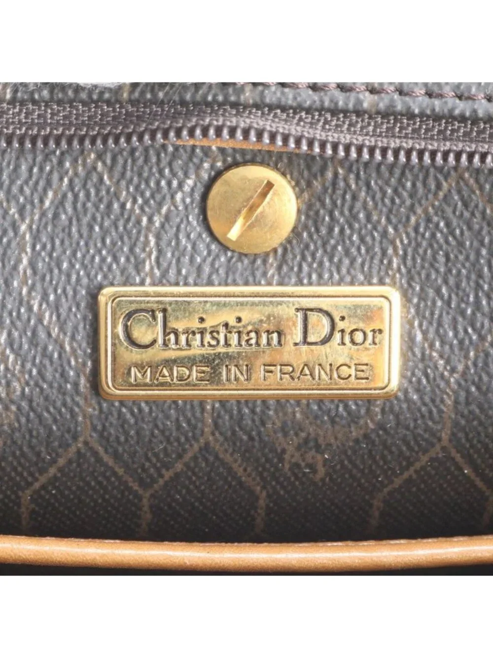 Dior Honeycomb Pattern Leather Clutch Pouch Business